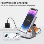 3-in-1 Foldable Magnetic Wireless Charger for iPhone & Apple Watch. - Image 2