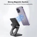 3-in-1 Foldable Magnetic Wireless Charger for iPhone & Apple Watch. - Image 5