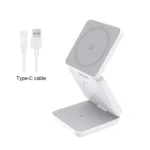 3-in-1 Foldable Magnetic Wireless Charger for iPhone & Apple Watch. - Image 6