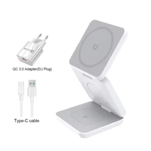 3-in-1 Foldable Magnetic Wireless Charger for iPhone & Apple Watch. - Image 7