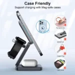 3-in-1 Foldable Magnetic Wireless Charger for iPhone & Apple Watch. - Image 9