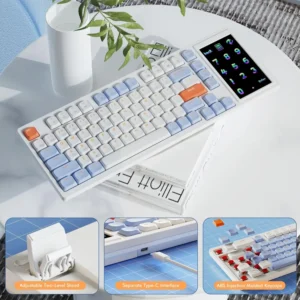 Ajazz AKP815 – Low-profile 75% Mechanical Keyboard with Red Switch and Touch Screen - Image 3