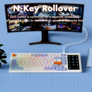 Ajazz AKP815 – Low-profile 75% Mechanical Keyboard with Red Switch and Touch Screen - Image 4