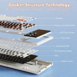 Ajazz AKP815 – Low-profile 75% Mechanical Keyboard with Red Switch and Touch Screen - Image 5