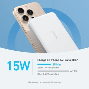 Anker 334 MagGo 10,000mAh Wireless Power Bank | 7.5W Fast Charge for iPhone 13–16 – Black - Image 2