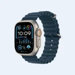 Apple Watch Ultra 2 – 49mm GPS + Cellular in Natural Titanium with Navy Ocean Band