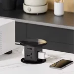 Auto-Rising Power Hub – Hydraulic Lift, USB & Universal Outlets, Wireless Charging, & Built-In Table Integration - Image 2