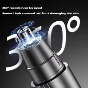 Black Electric Nose & Ear Trimmer – Pain-Free Grooming for Men and Women. - Image 3