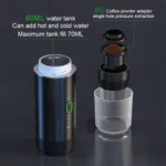 Compact Wireless Espresso Maker – 3-in-1 Capsule & Ground Coffee Brewer for Car, Home, & Travel. - Image 3