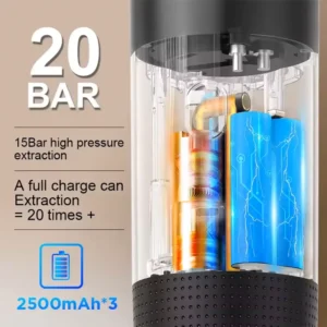 Compact Wireless Espresso Maker – 3-in-1 Capsule & Ground Coffee Brewer for Car, Home, & Travel. - Image 7