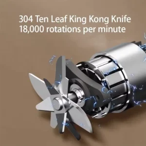 10-Blade Portable Electric Blender, 350ML USB Rechargeable Smoothie Maker, Juicer, and Fruit Mixer - Image 4