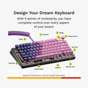 Glorious GMMK 3 HE 75% Prebuilt Keyboard – Wired, White, Arabic Version - Image 3