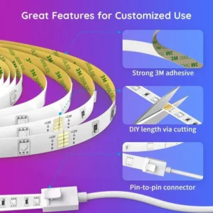 Govee Wi-Fi RGB LED Strip Lights – Extended 32.8ft Smart Lighting - Image 5
