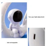 Lunar Astronaut LED Nightlight - A Unique Desk Lamp for Bedroom Décor and a Perfect Christmas Gift - Image 3