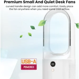 Moxedo Desktop Bladeless Cooling Fan USB Rechargeable Battery - Image 3