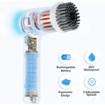 Moxedo 4‑in‑1 Electric Cleaning Brush Cordless with 8 Replaceable Brush Heads for Bathtub, Wall, Tile, Toilet, Window and Sink - Image 5