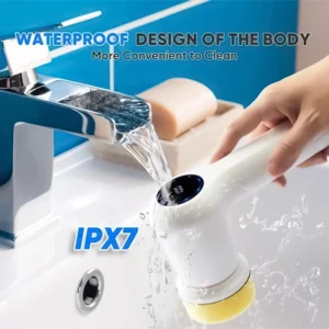 Moxedo 4‑in‑1 Electric Cleaning Brush Cordless with 8 Replaceable Brush Heads for Bathtub, Wall, Tile, Toilet, Window and Sink - Image 6