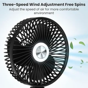 Moxedo Rechargeable Mini Fan – 3 Speeds, Wall-Mount Option & Phone Stand - Image 2