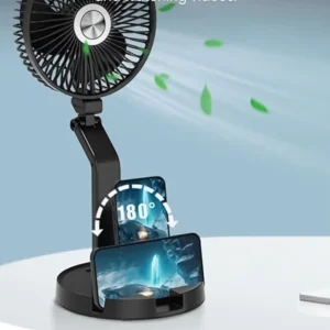 Moxedo Rechargeable Mini Fan – 3 Speeds, Wall-Mount Option & Phone Stand - Image 5