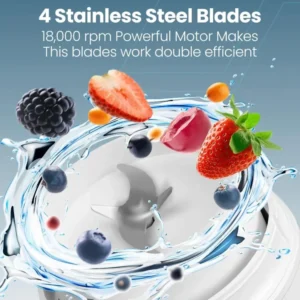 Portable USB Rechargeable Blender & Juicer – Moxedo 3-in-1 with Powerful 4-Blade Stainless Steel Design - Image 7