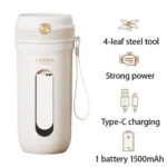 10-Blade Portable Electric Blender, 350ML USB Rechargeable Smoothie Maker, Juicer, and Fruit Mixer - Image 7
