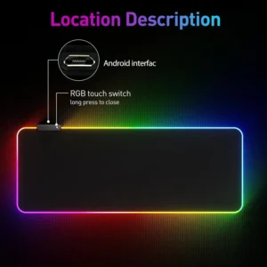 RGB Gamer Mouse Pad 900x400 – Glowing Geometry Design for Ultimate Control - Image 2