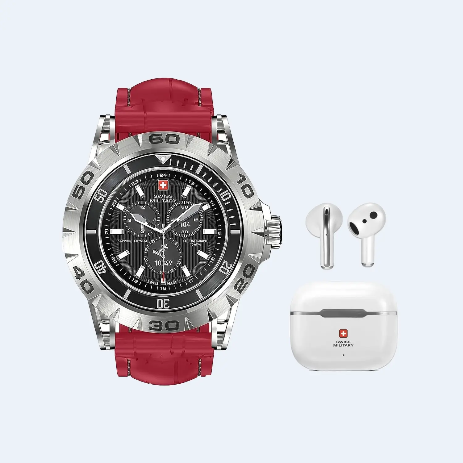 swiss-military-dom-2-combo-bold-red-smartwatch-&-wireless-earbuds Swiss Military Dom 2 Combo – Bold Red Smartwatch & Wireless Earbuds