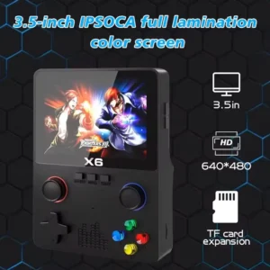 X6 Handheld Console – 3.5" IPS, Dual Joysticks, 11 Emulators – Ideal for GBA & Kids' Gifts - Image 4
