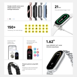 Xiaomi Smart Band 9 – Modern Tech, Glacier Silver - Image 6