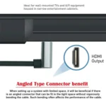 Xiwai 0.5m 8K HDMI Cable — Left-Angled Slim Male to Male Connector - Image 3