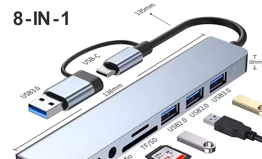 8 in 1 USB Hub