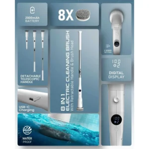 Moxedo 8 in 1 Electric Cleaning Brush - Image 2