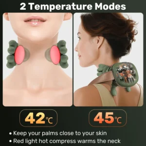 4D Heated Shiatsu Neck & Shoulder Massager – Deep Tissue Pain Relief - Image 6