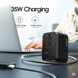 Moxedo Universal- Plug + 35W GaN Travel Adapter - Image 3