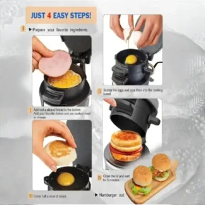 RAF Sandwich Toaster Burger Maker - Image 3