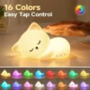 Sleepy Cat Silicone Night Light with Yellow Glow - Image 2