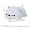 Rechargeable Silicone Cat Night Light with 7 Colours - Image 8