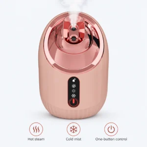 Porodo Rozita Hot & Cold Facial Steamer, 240ml, Pink