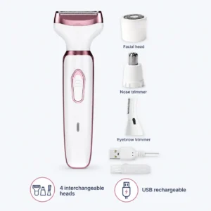 4-in-1 Women's Electric Shaver & Bikini Trimmer