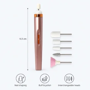 5-in-1 Electric Manicure Nail Drill Set, Pink