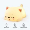 Rechargeable Silicone Cat Night Light with 7 Colours